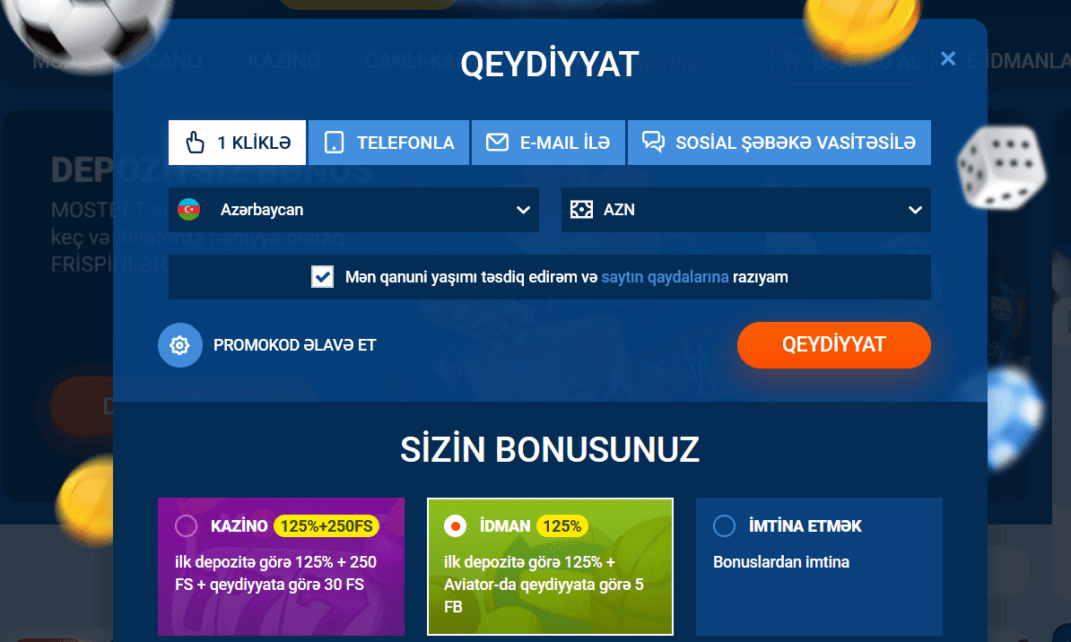 Mostbet AZ Qeydiyyat Prosesi